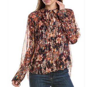 NWT A.L.C. Mulit Color Silk Blouse